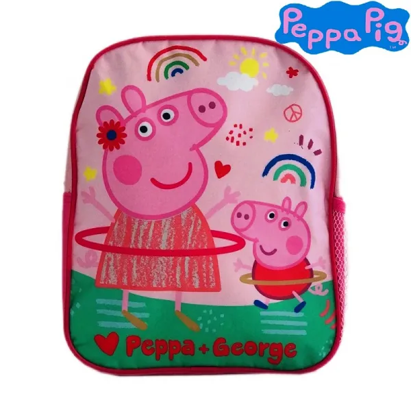 Раница за детска градина с 1 голямо отделение Пепа Пиг, Peppa Pig Peppa + George 1