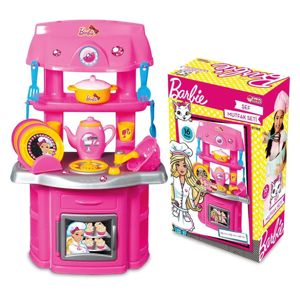 Комплект кухня Барби/Barbie, 40х16х63см, DEDE 1