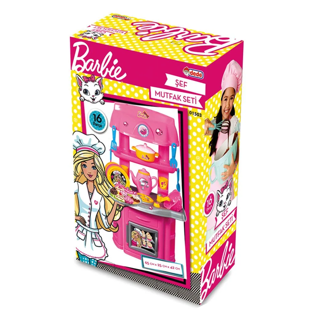 Комплект кухня Барби/Barbie, 40х16х63см, DEDE 4