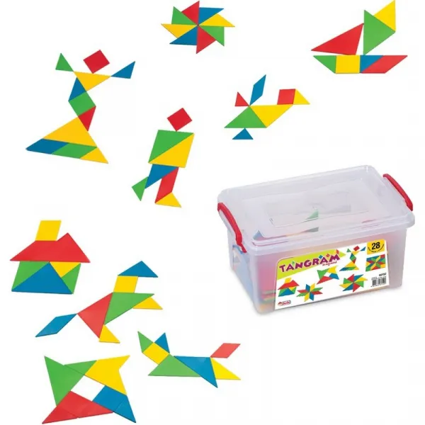 Конструктор Tangram, 28 части, в кутия, DEDE