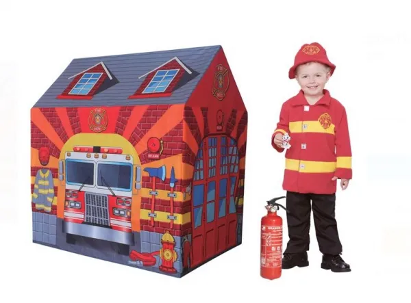 Детска къщичка - палатка за игра Пожарникар, 95x72x102см