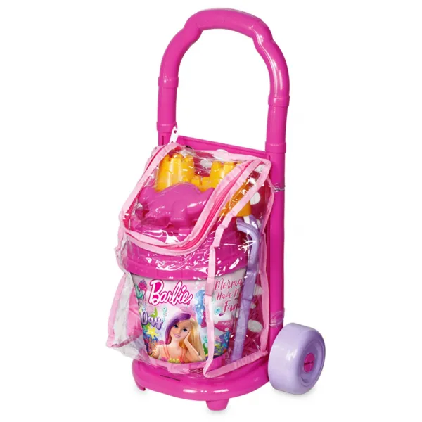 Комплект плажно куфарче на колелца с аксесоари на Барби / Barbie, 31х21х57см, DEDE  1