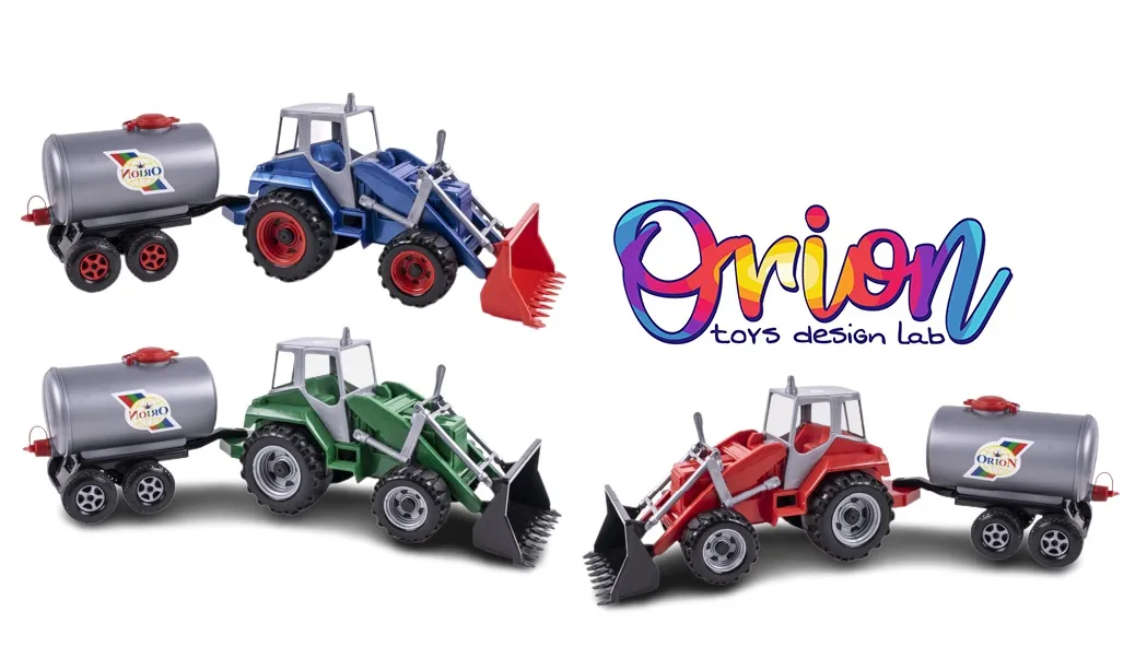 ГОЛЯМ Трактор товарач с цистерна, три цвята, 66x18x21см, ORION, Украйна 1