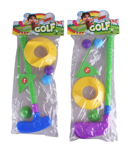 Комплект за голф - стик, 2 топки, колче, дупка със знаме