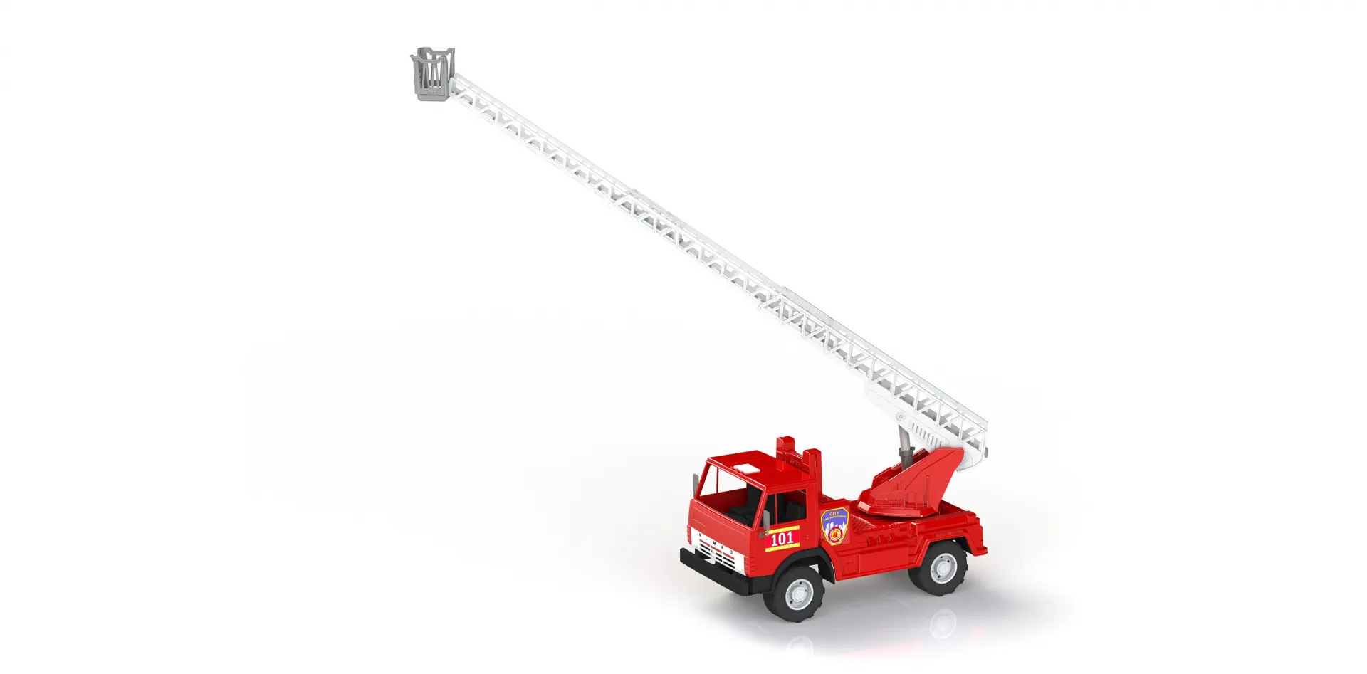 ГОЛЯМА Пожарна KAMAZ с телескопична стълба, пожарникарски камион КАМАЗ, 38х24х20см, ORION, Украйна 3
