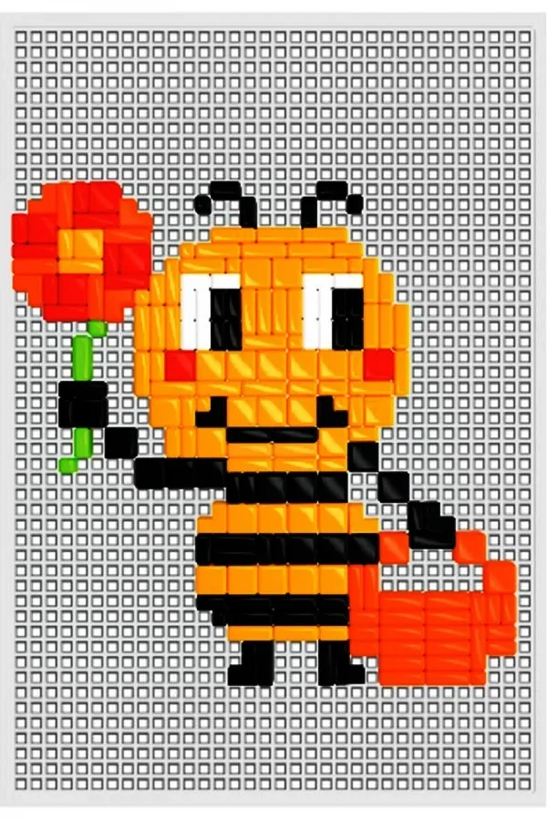 Мозайка пиксел пчеличка 1188 части, TECHNOK, Украйна 3