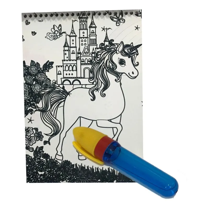 Книжка за оцветяване с вода Еднорози - магическа водна книжка Unicorns 2