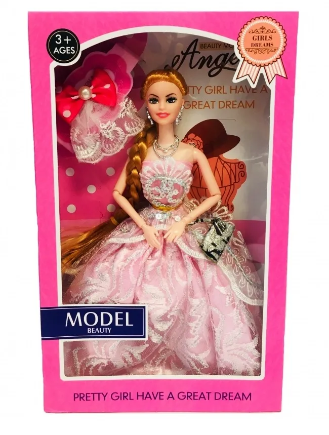 Кукла Модел с красива рокля, три цвята 2