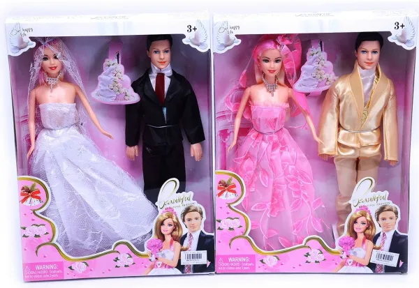Кукли младоженци, 2 цвята 1