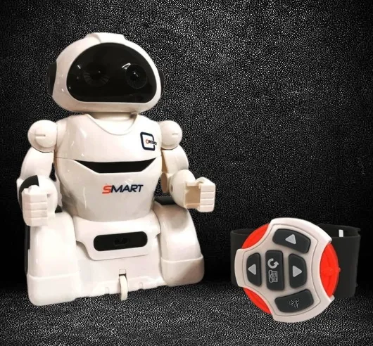 Робот с радиоконтрол в 4 посоки дистанционно - часовник 2в1, Звук и Светлини, SMART ROBOT  2