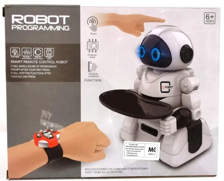 Робот с радиоконтрол в 4 посоки дистанционно - часовник 2в1, Звук и Светлини, SMART ROBOT  3