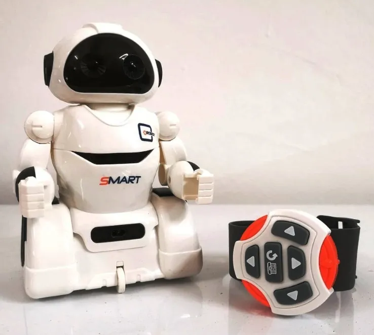 Робот с радиоконтрол в 4 посоки дистанционно - часовник 2в1, Звук и Светлини, SMART ROBOT  6