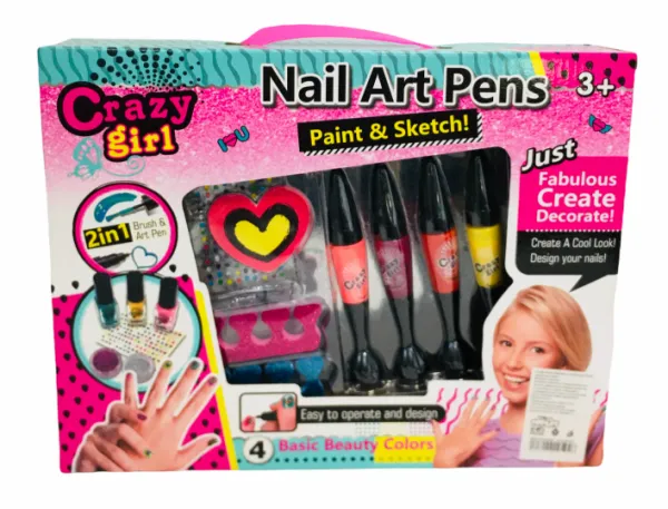 Комплект за нокти с писалки за рисуване и аксесоари 