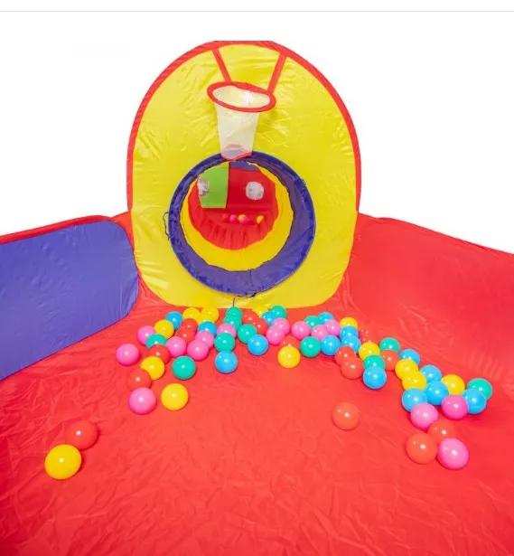 5в1 Палатка с тунел и 80 броя цветни топки 280x120x100см детски център за игра IGUANA.BG 3