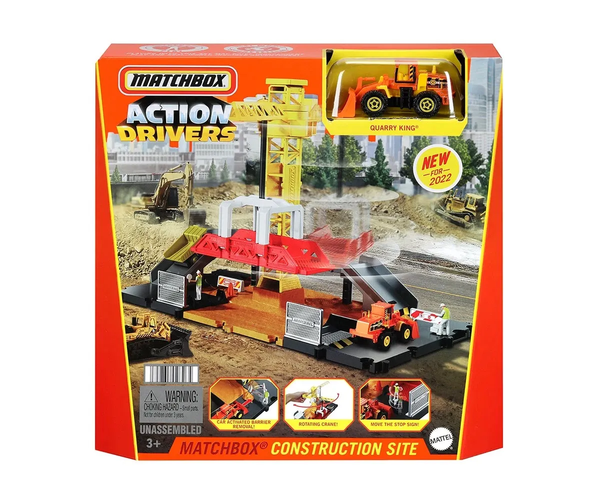 Комплект Matchbox Action Drivers, Construction Site Строителна площадка 2