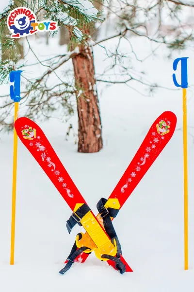 Комплект детски ски с щеки, дължина на ските 77см TECHNOK, Украйна 1