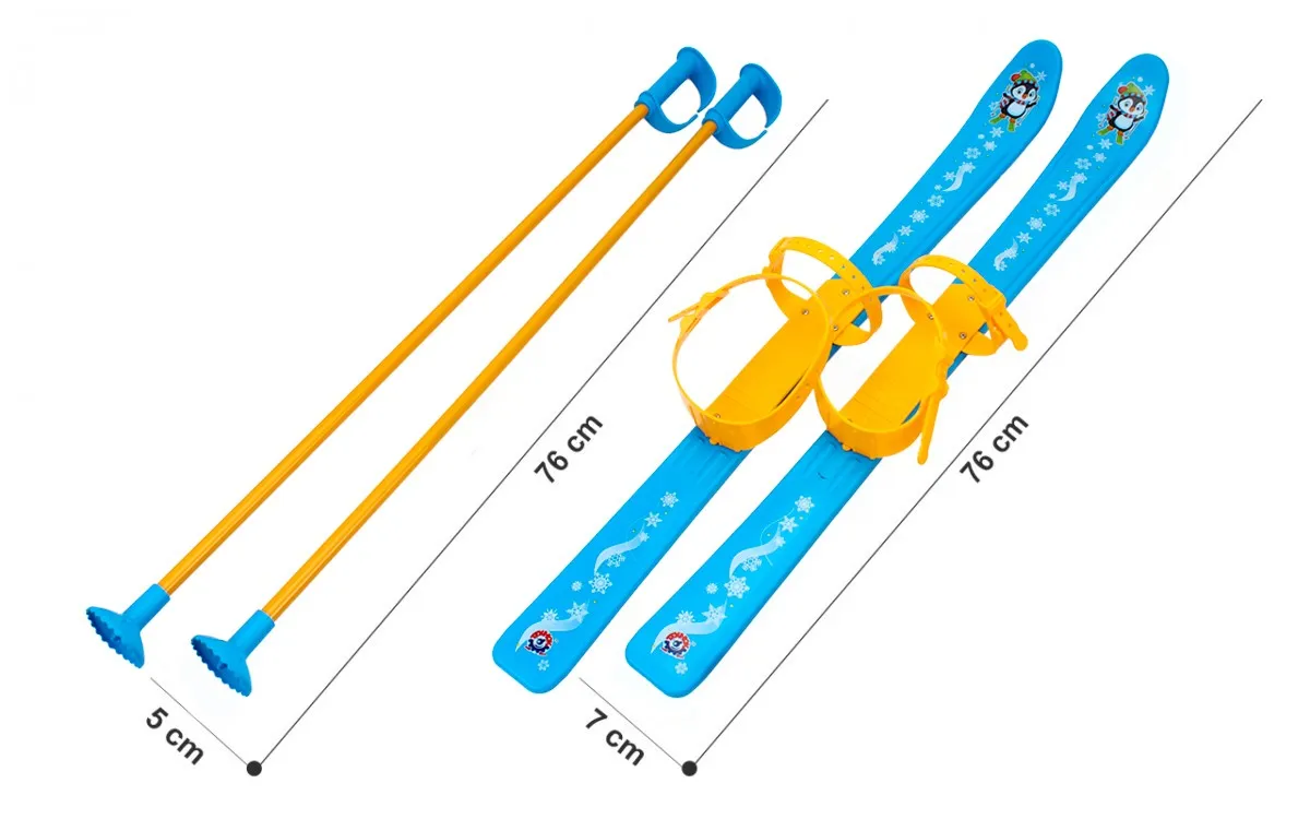 Комплект детски ски с щеки, дължина на ските 77см TECHNOK, Украйна 6