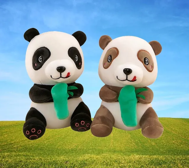 Панда с бамбук, 22см, два цвята 3