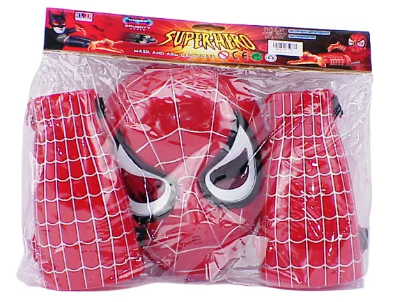 Комплект маска и протектори с изтрелвачка на Човека паяк