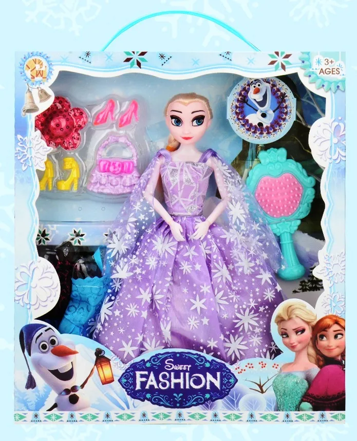 Комплект кукла Ледена принцеса с рокли и аксесоари 2