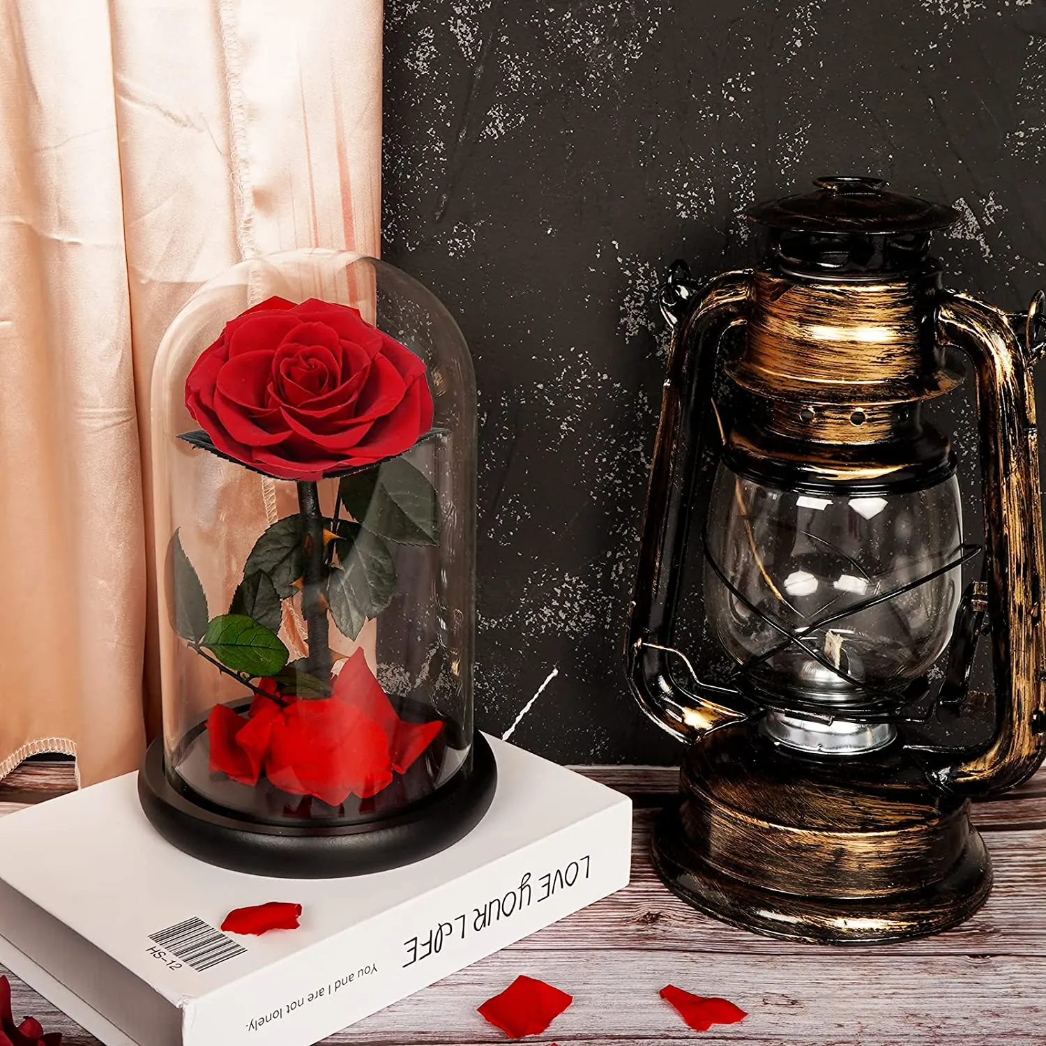 Вечна - неувяхваща ИЗКУСТВЕНА роза в стъкленица, Оригинален и стилен подарък за Жена | IGUANA.BG 13