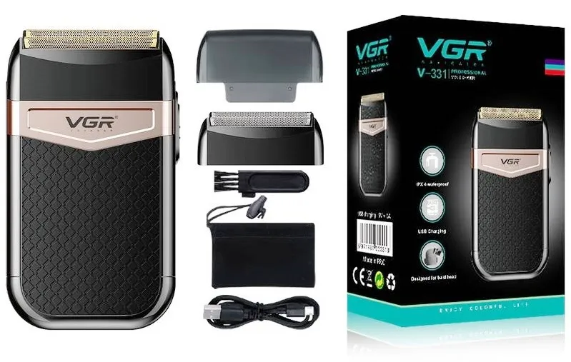 Шейвър Shaver VOYAGER VGR-331, Професионална ел. самобръсначка, Двустранна, Безжична, USB зареждане | IGUANA.BG 4