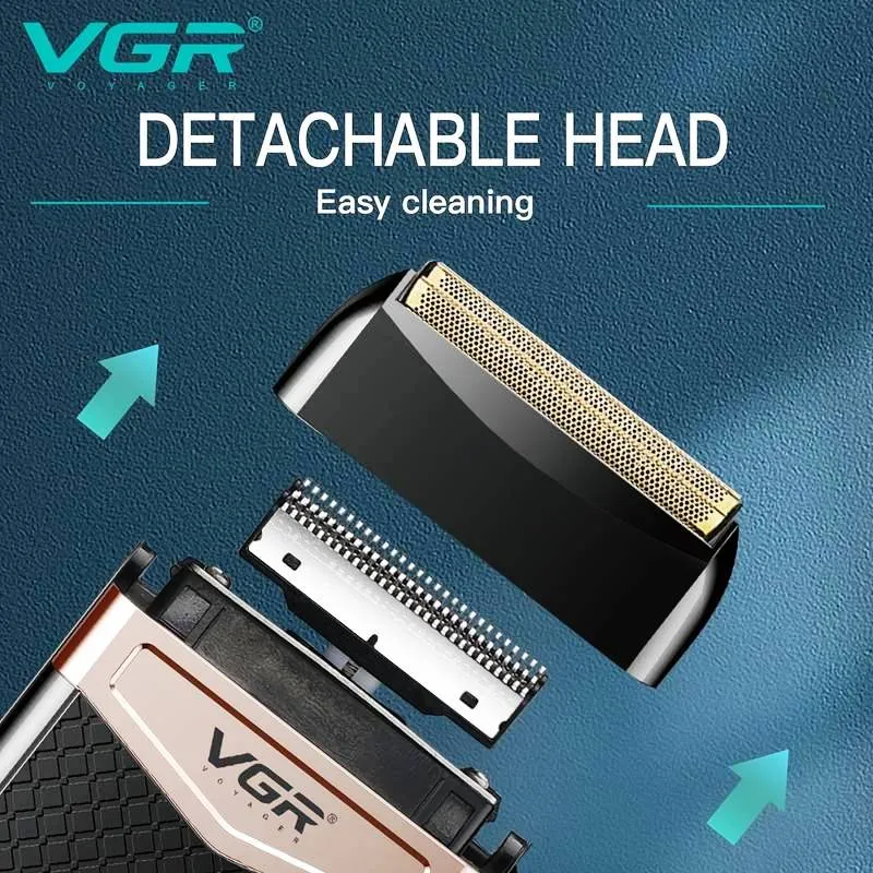 Шейвър Shaver VOYAGER VGR-331, Професионална ел. самобръсначка, Двустранна, Безжична, USB зареждане | IGUANA.BG 9