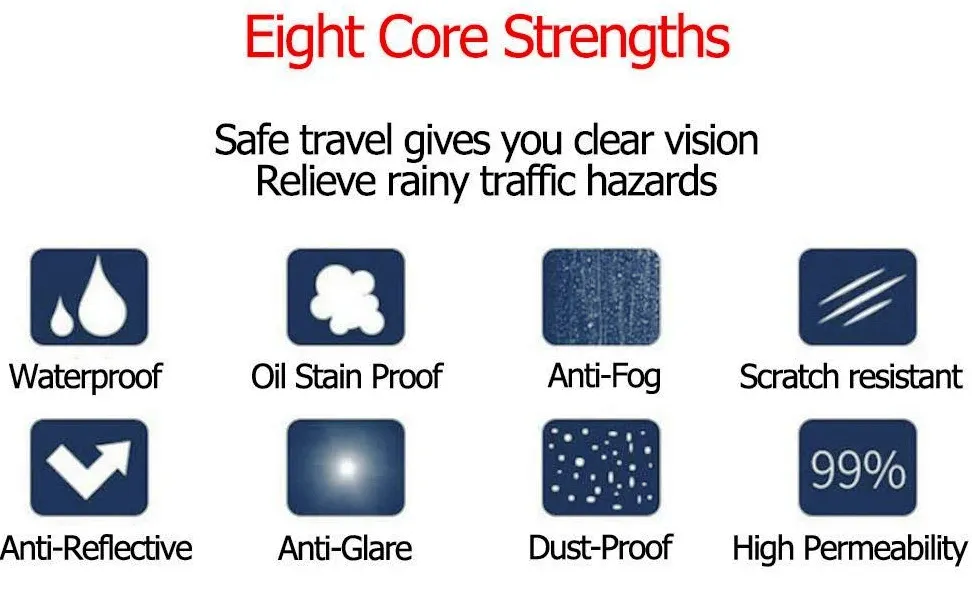 Защитно фолио за страничните огледала, против изпотяване, замръзване, анти-дъжд, мъгла и надраскване - 2бр. 100х150мм 7