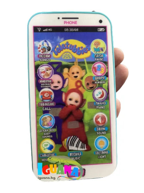 Обучаващ детски смартфон на БЪЛГАРСКИ ЕЗИК с герои, 7D ефект, два цвята | IGUANA.BG 2