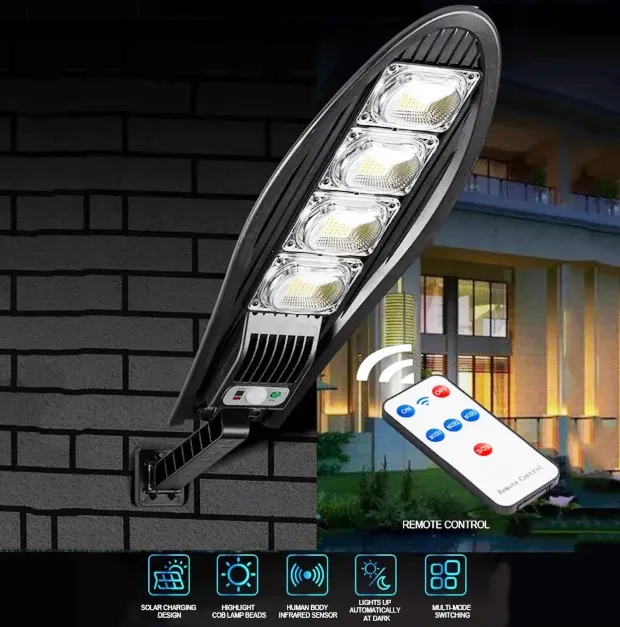 Соларна LED лампа, със стойкa и дистанционно, DRAGON, 1200W 4