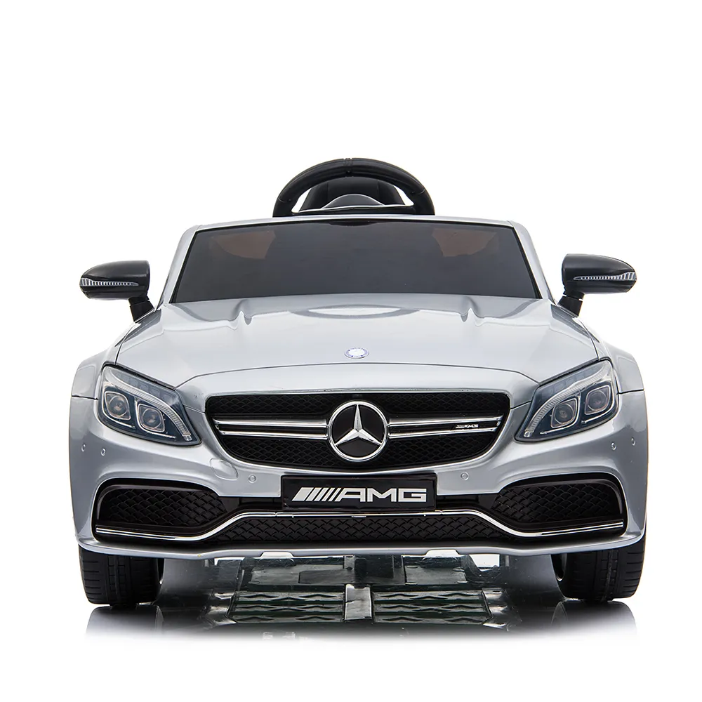 Акумулаторна кола Mercedes Benz C63 AMG, Черен металик, 12V, с меки гуми, отварящи се врати | Iguana.bg 4