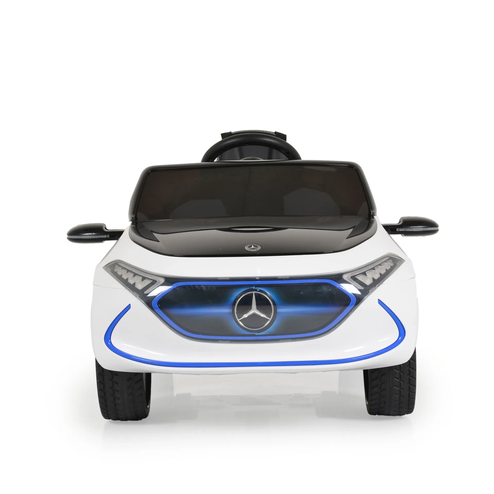 Акумулаторна кола Mercedes Benz EQA, Бял металик, 12V, с меки гуми, отварящи се врати | Iguana.bg 2