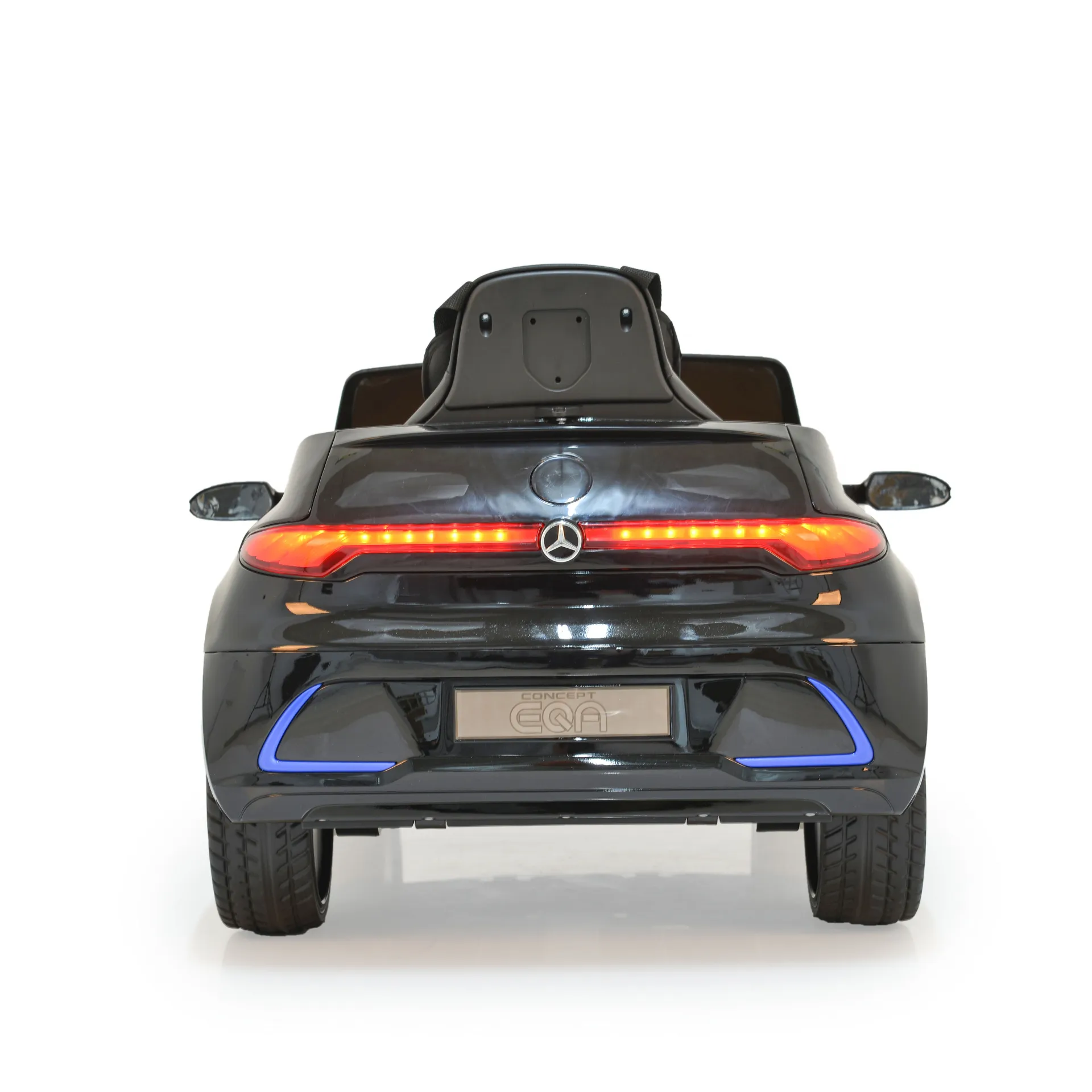 Акумулаторна кола Mercedes Benz EQA, Черен металик, 12V, с меки гуми, отварящи се врати | Iguana.bg 6