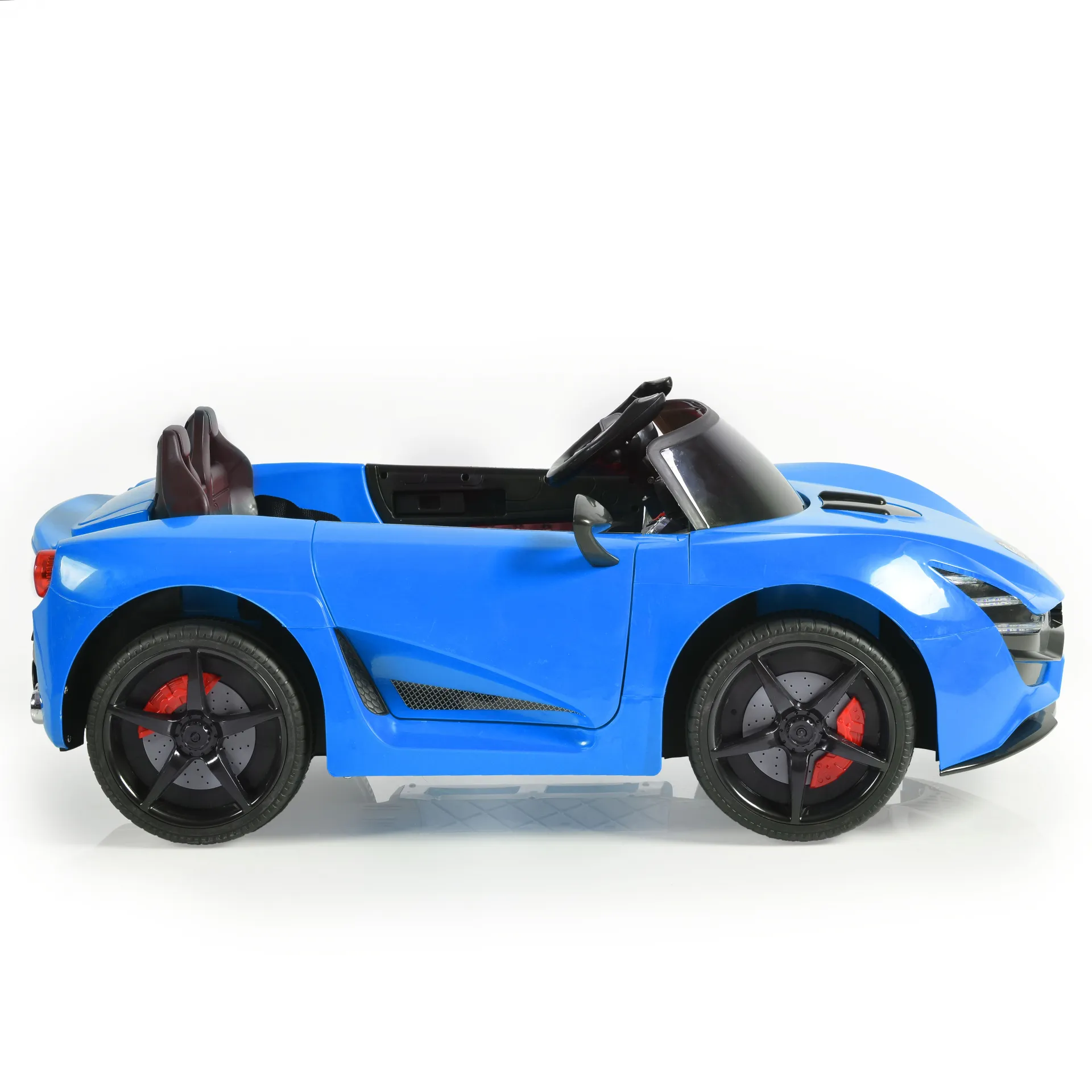 Акумулаторна кола Magma Синя, 12V, с кожена седалка и отварящи се врати | Iguana.bg 2