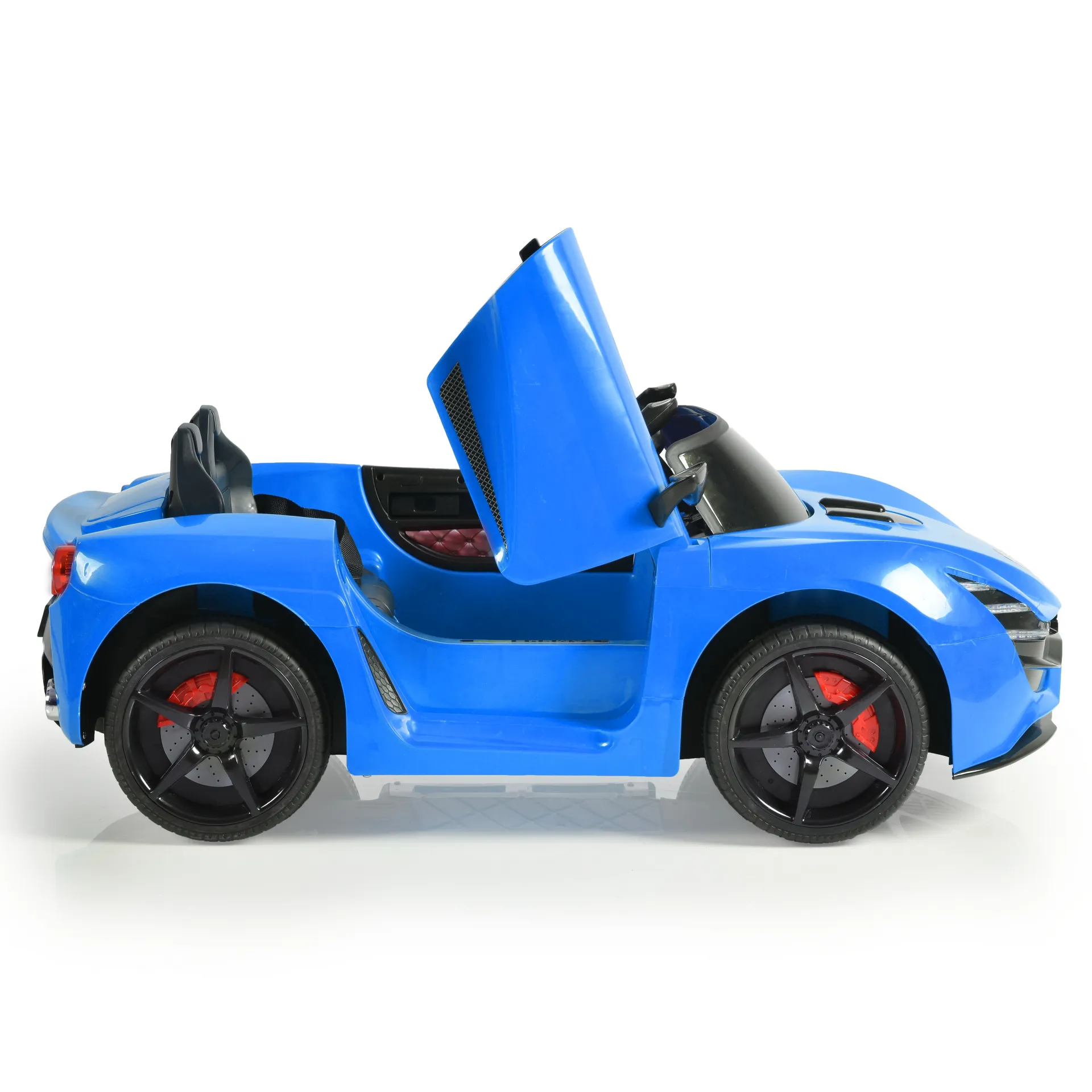 Акумулаторна кола Magma Синя, 12V, с кожена седалка и отварящи се врати | Iguana.bg 4