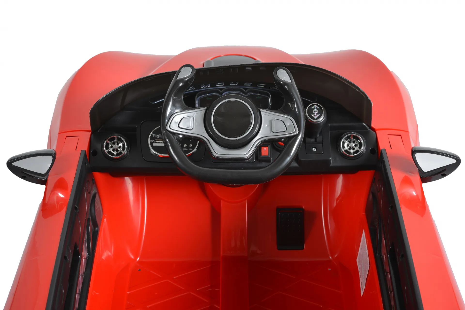 Акумулаторна кола Magma Червена, 12V, с кожена седалка и отварящи се врати | Iguana.bg 7