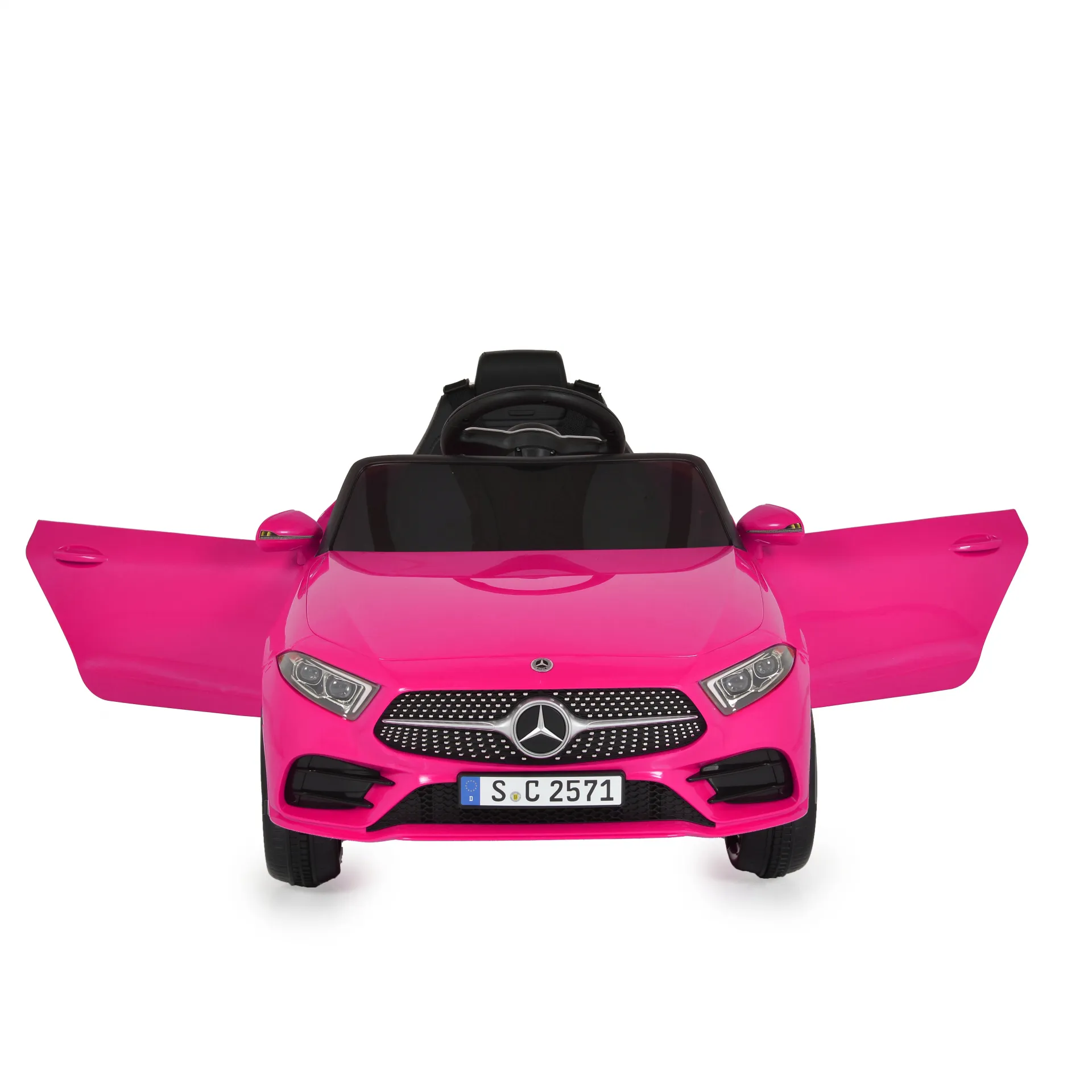 Акумулаторна кола Mercedes Benz CLS 350 Розова, 12V, предни и задни светлини, отварящи се врати | Iguana.bg 3