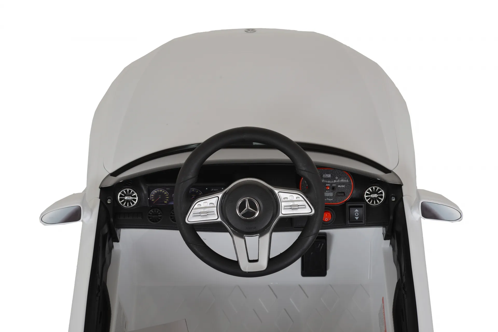 Акумулаторна кола Mercedes Benz CLS 350 Бяла, 12V, предни и задни светлини, отварящи се врати | Iguana.bg 8