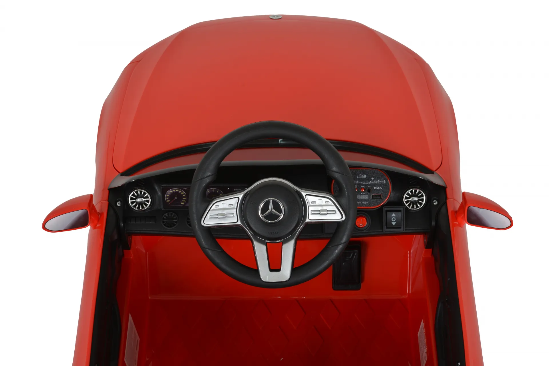 Акумулаторна кола Mercedes Benz CLS 350 Червена, 12V, предни и задни светлини, отварящи се врати | Iguana.bg 8