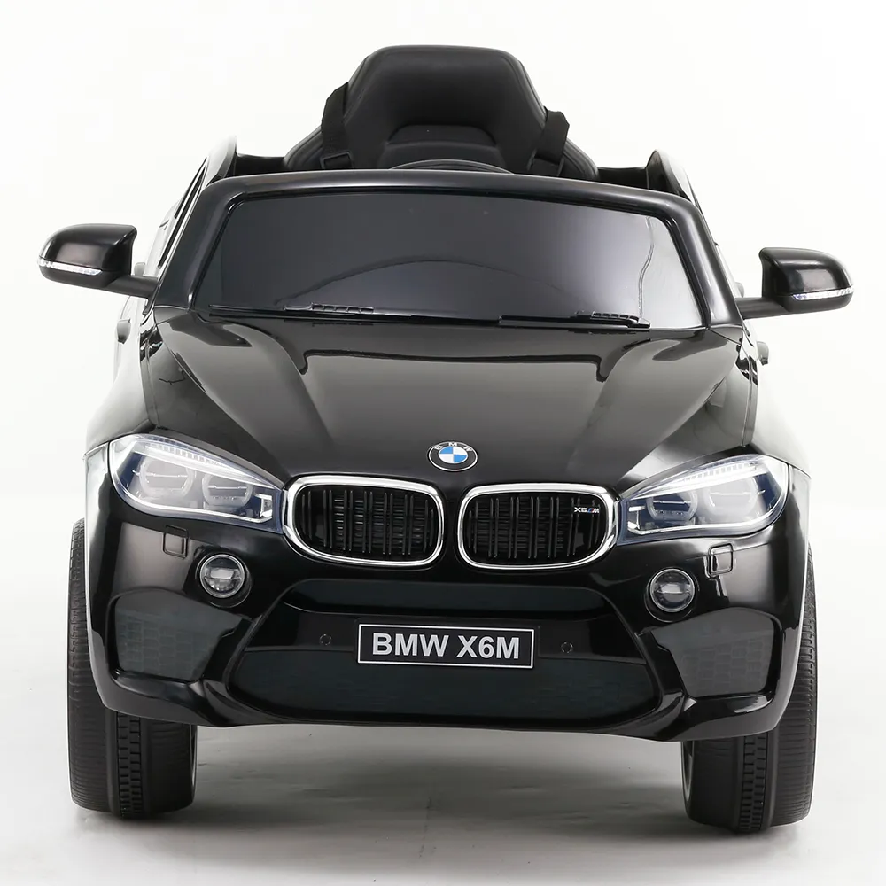 Акумулаторен джип BMW X6M Черен, 12V с меки гуми, кожена седалка и отварящи се врати | Iguana.bg 2