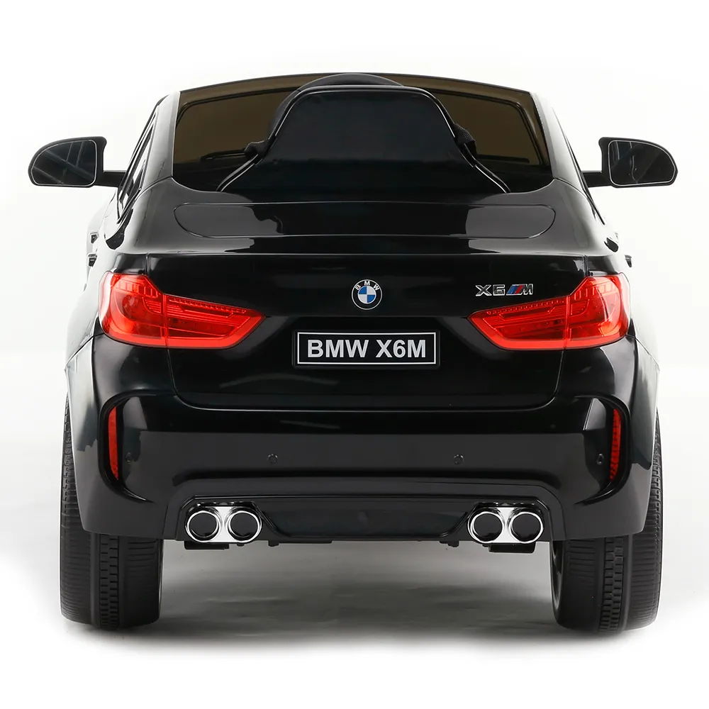 Акумулаторен джип BMW X6M Черен, 12V с меки гуми, кожена седалка и отварящи се врати | Iguana.bg 4