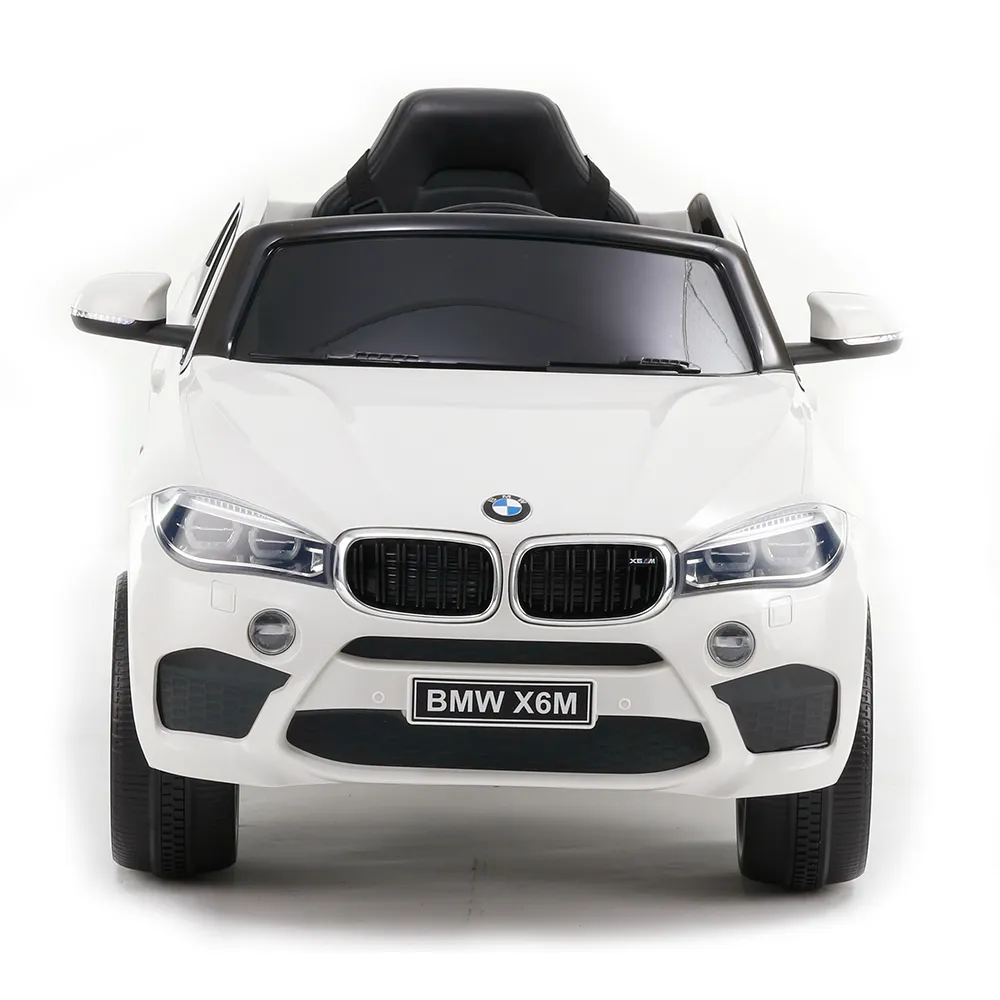 Акумулаторен джип BMW X6M Бял, 12V с меки гуми, кожена седалка и отварящи се врати | Iguana.bg 2