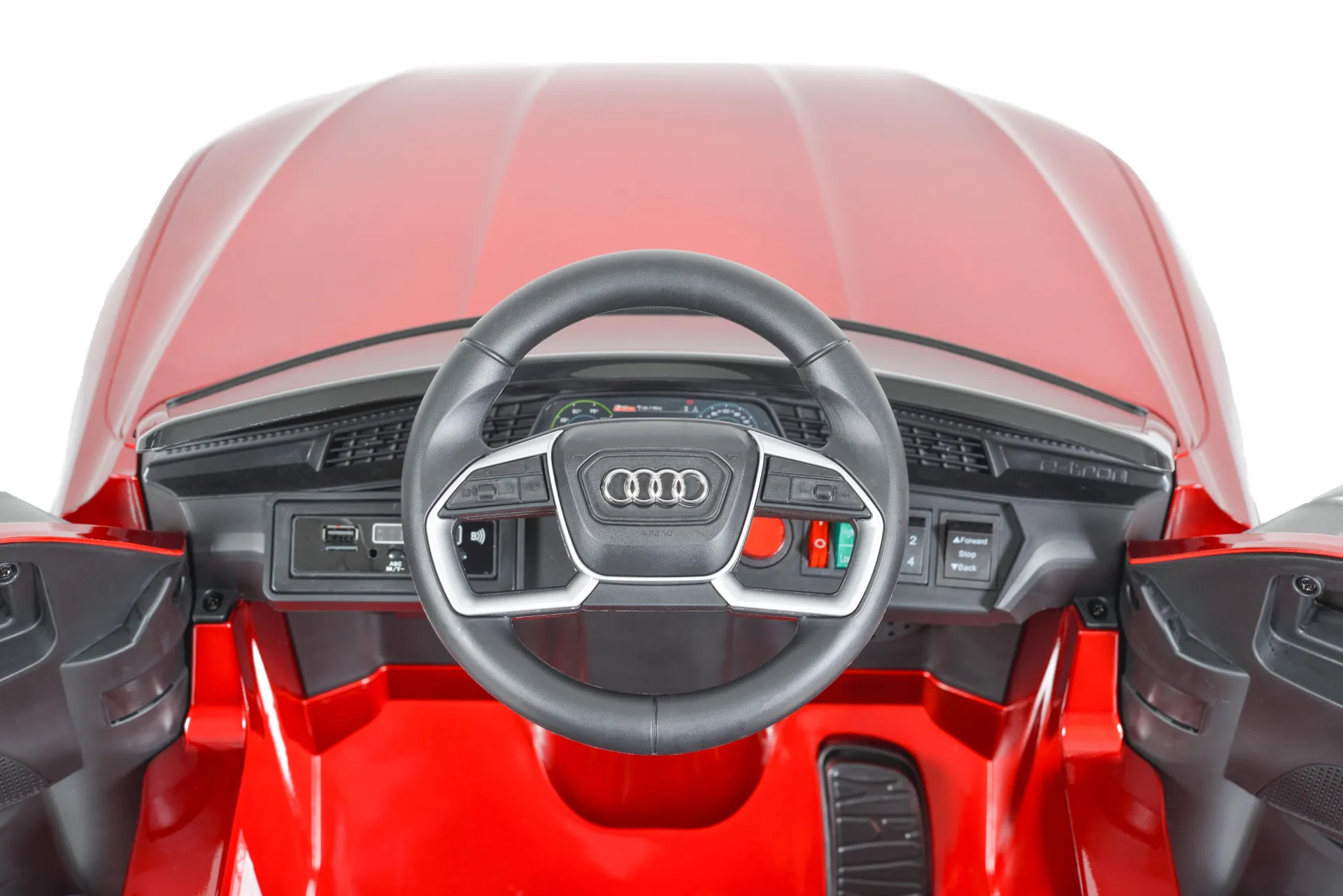 Акумулаторен джип Audi Sportback 4x4 12V Червен с меки гуми и отварящи се врати | Iguana.bg 9