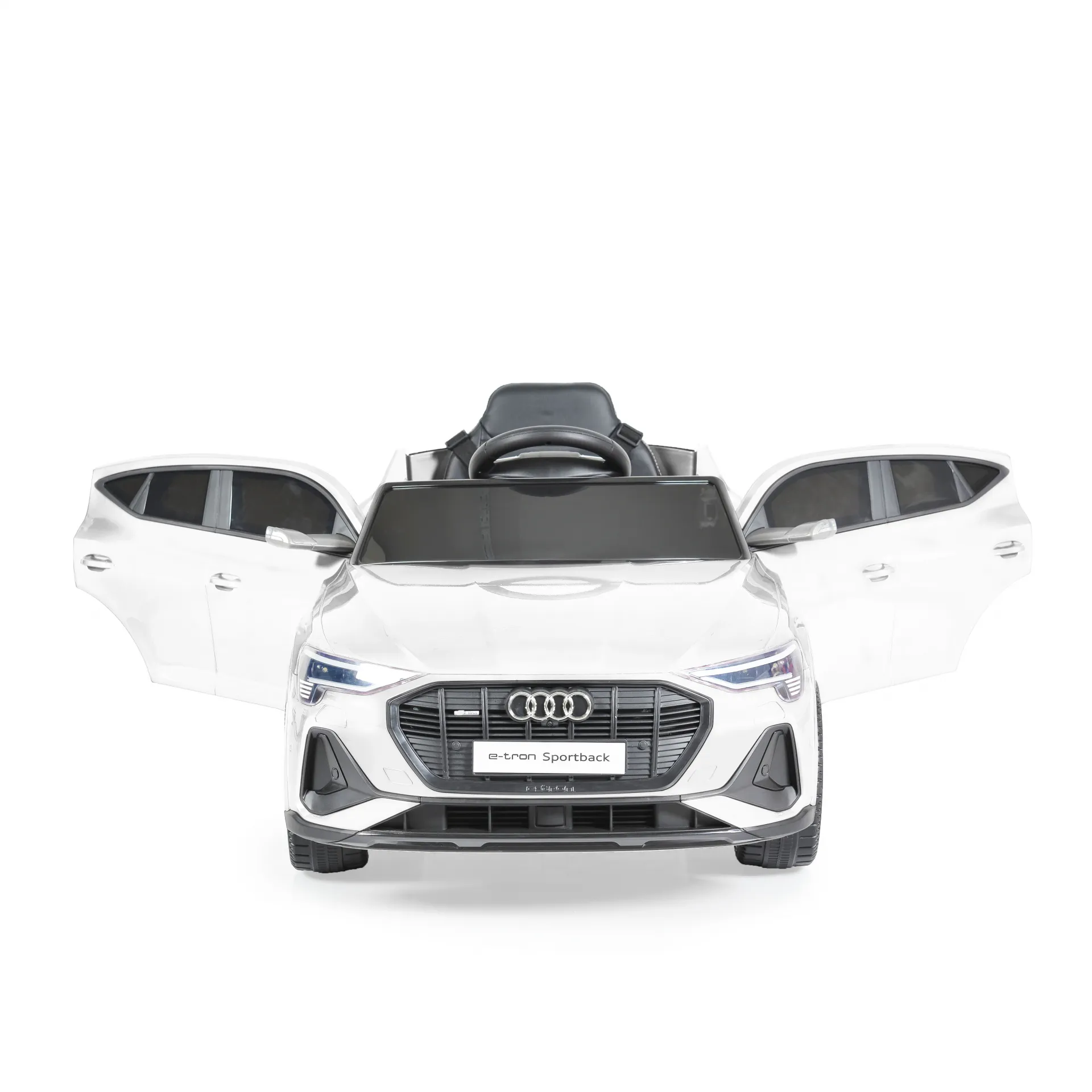 Акумулаторен джип Audi Sportback 4x4 12V Бял с меки гуми и отварящи се врати | Iguana.bg 3