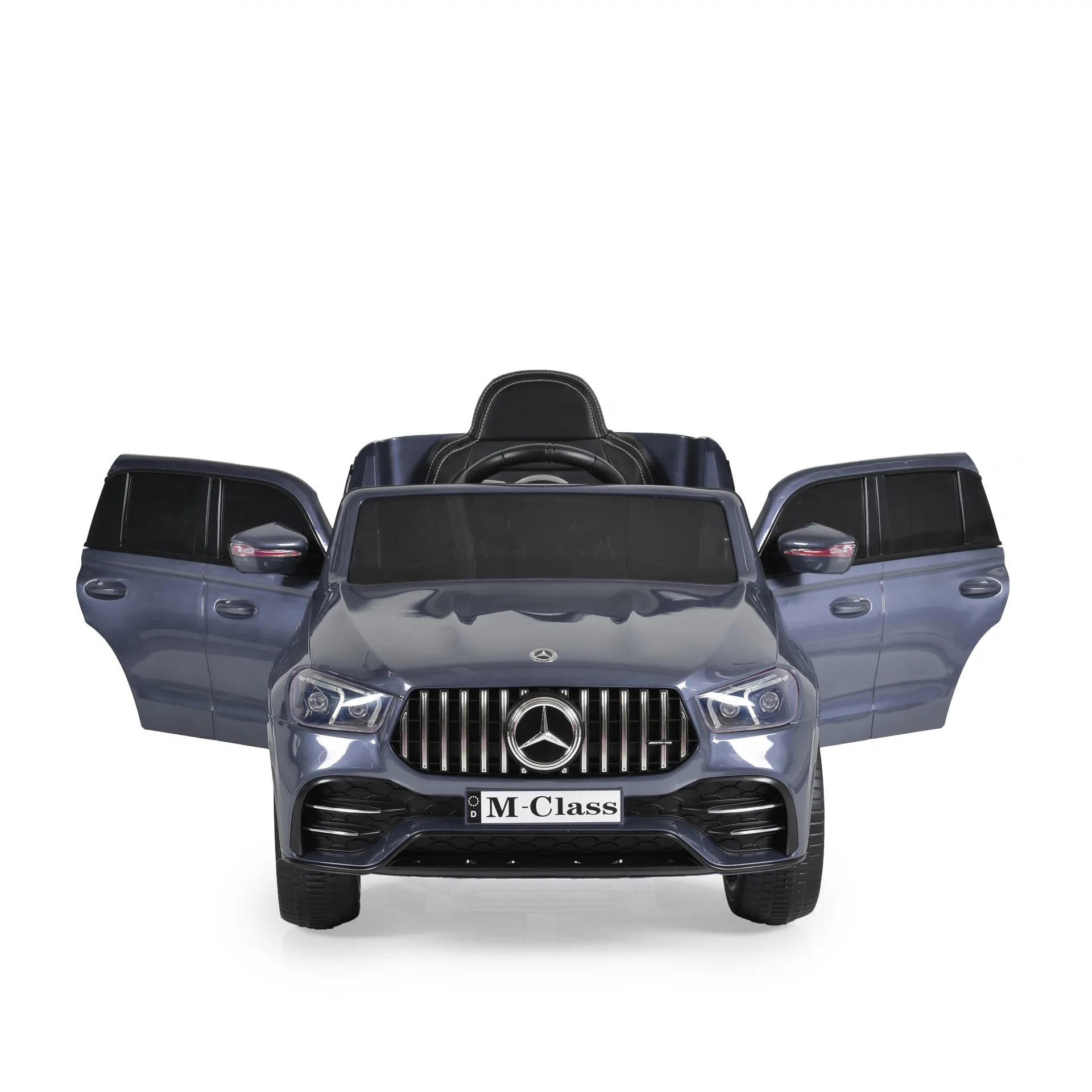 Акумулаторен джип Mercedes M Class Сребрист, 12V с меки гуми и кожена седалка | Iguana.bg 3