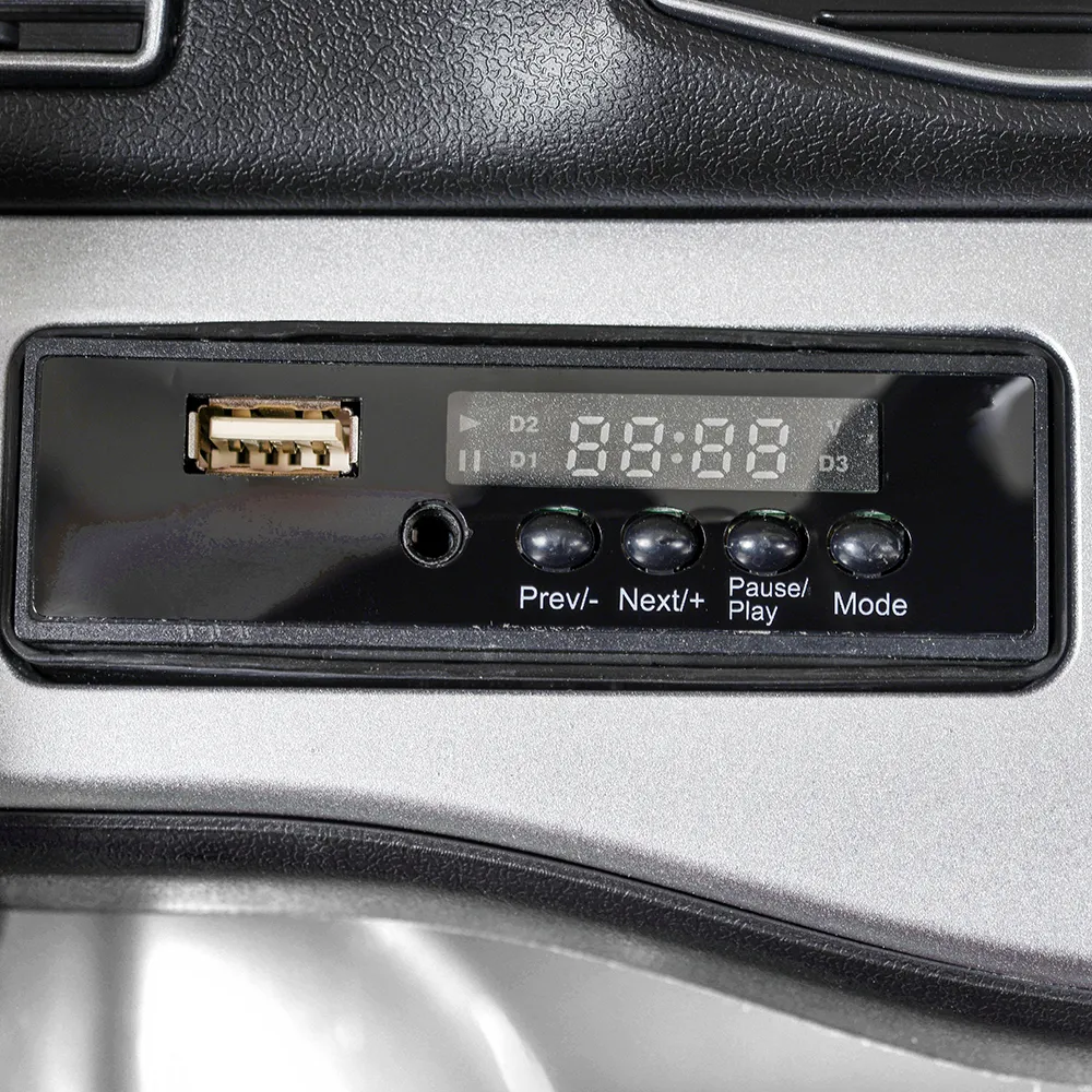 Акумулаторен джип Mercedes M Class Сребрист, 12V с меки гуми и кожена седалка | Iguana.bg 9