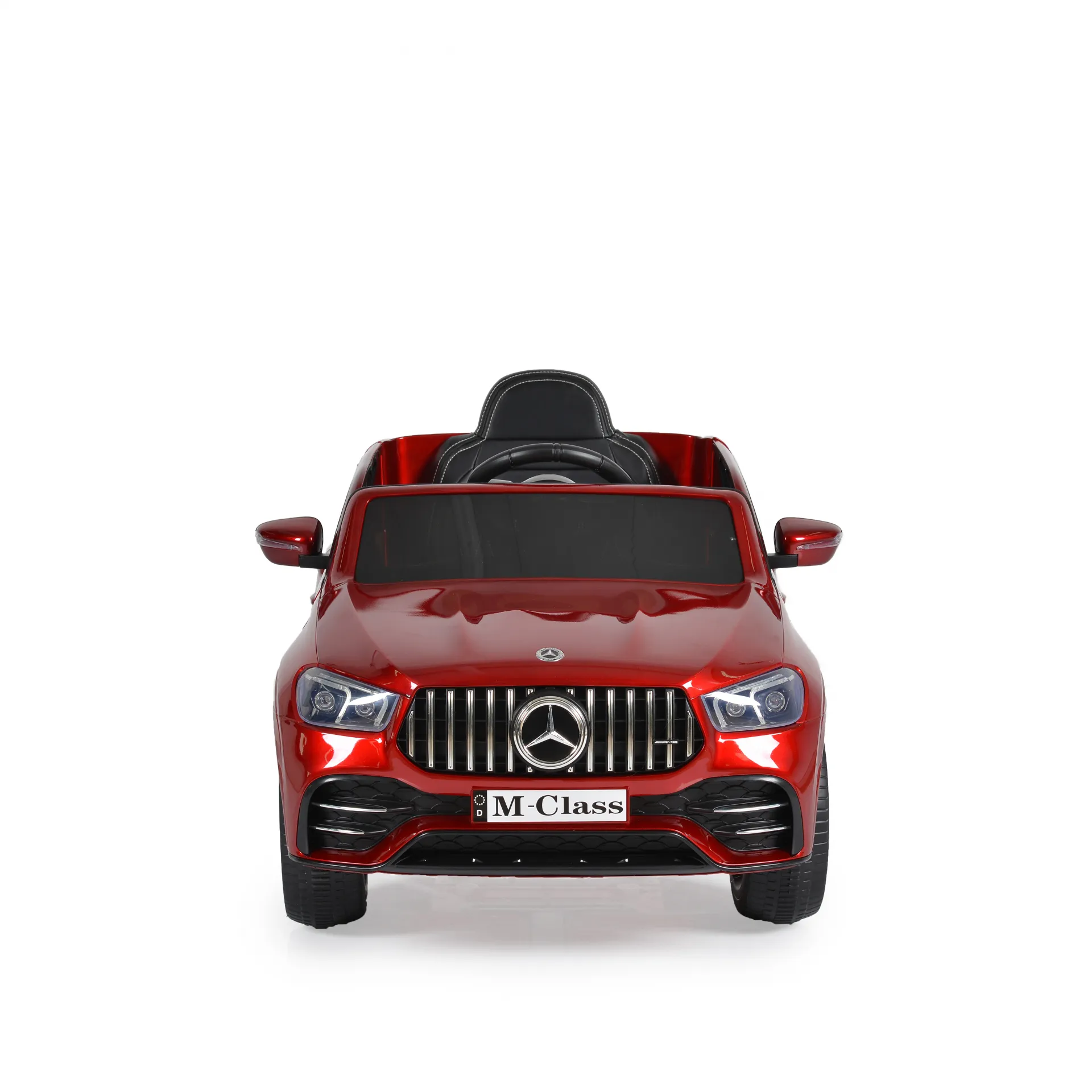 Акумулаторен джип Mercedes M Class Червен Металик, 12V с меки гуми и кожена седалка | Iguana.bg 2