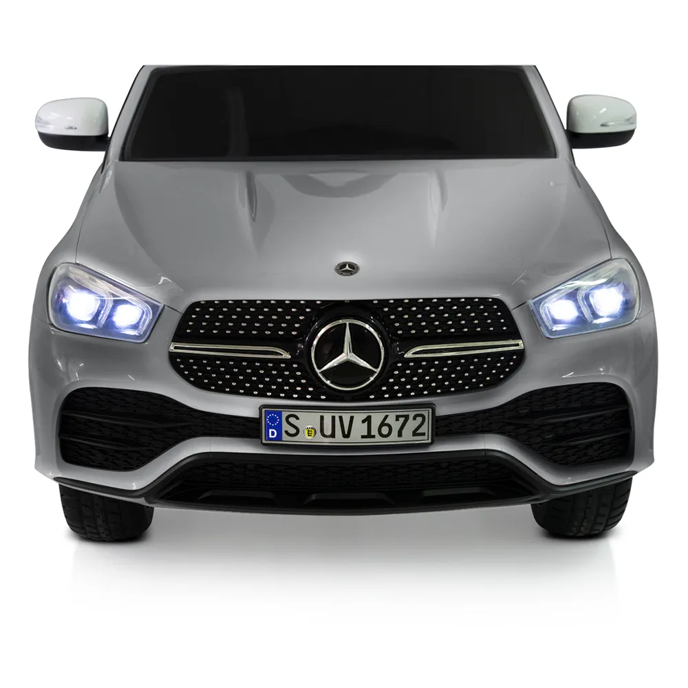 Акумулаторен джип Mercedes GLE450 Сребрист, 12V с меки гуми и кожена седалка | Iguana.bg 7