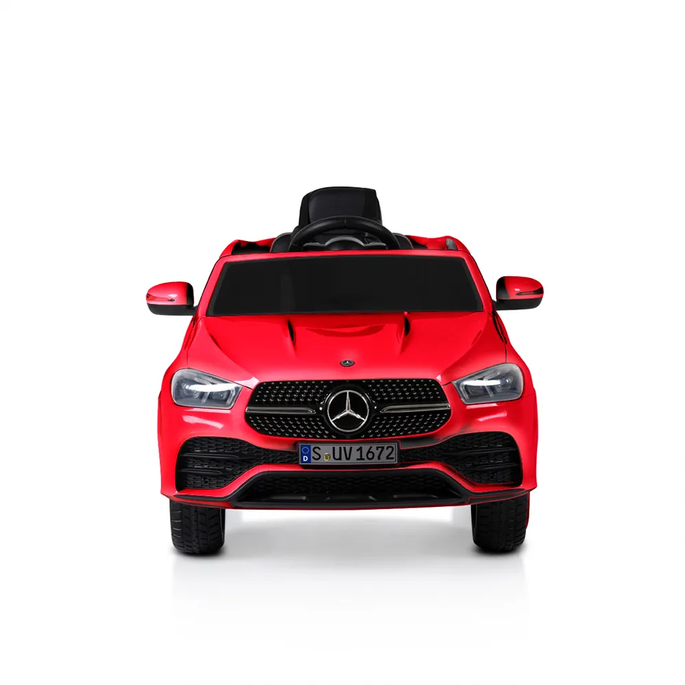 Акумулаторен джип Mercedes GLE450 Червен, 12V с меки гуми и кожена седалка | Iguana.bg 2