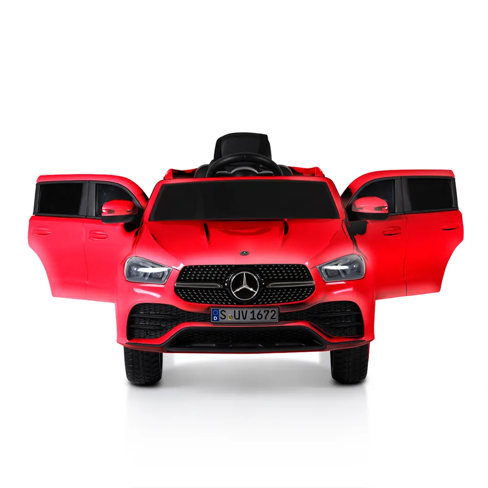 Акумулаторен джип Mercedes GLE450 Червен, 12V с меки гуми и кожена седалка | Iguana.bg 4